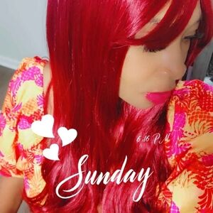 Vibrant Red Women's Hair Wig